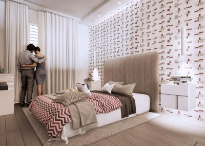 camera da letto con letto matrimoniale