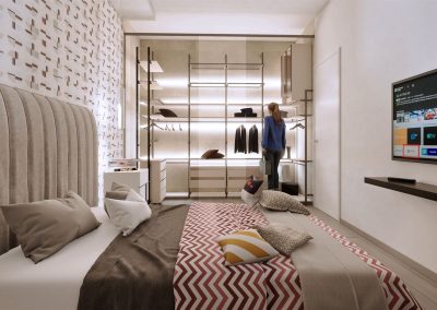 camera da letto con cabina armadio