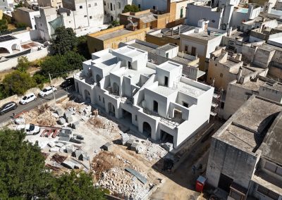 Il Complesso Santorini, con le sue tre villette, visto dall'alto