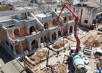 Complesso Santorini - Tuglie, prospettiva dall'alto delle nostre 3 villette